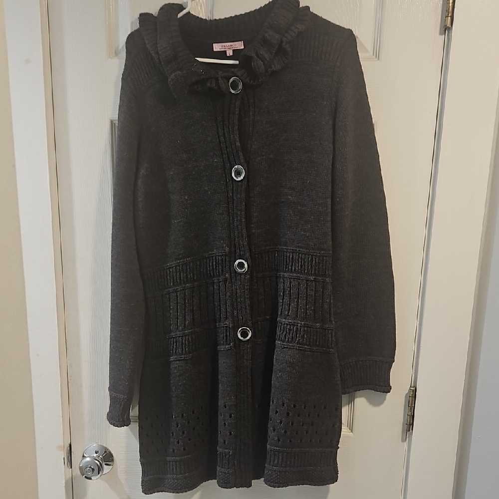 Women's Gray Cardigan Sweater
